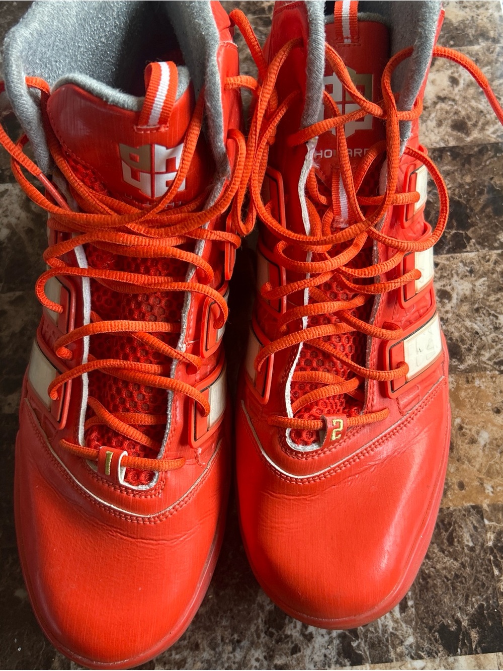 Adidas Orange Basketball Shoes with White Highlights Dwight Howard Adidas